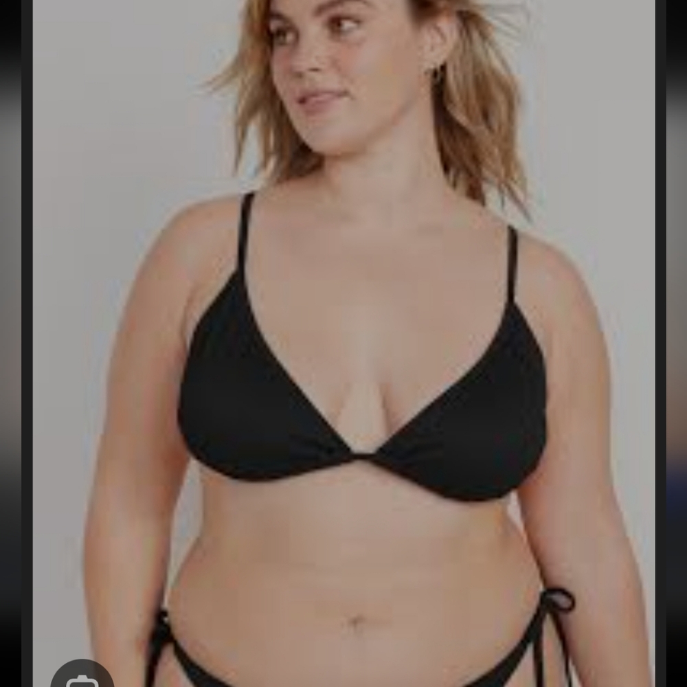 Old navy ribbed triangle bikini top